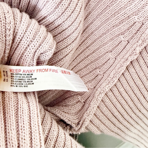 Free People FP BEACH Brigg Ribbed Purple Oversized Pullover/Cover Up Boho Small - Picture 4 of 6